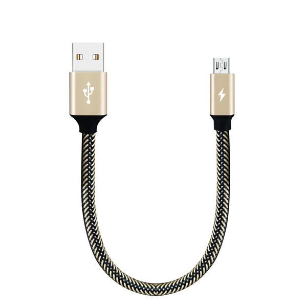 Bakeey 3A Micro USB Braided Fast Charging Data Cable 28cm For Note 5 S7 Edge S6 - Trendha