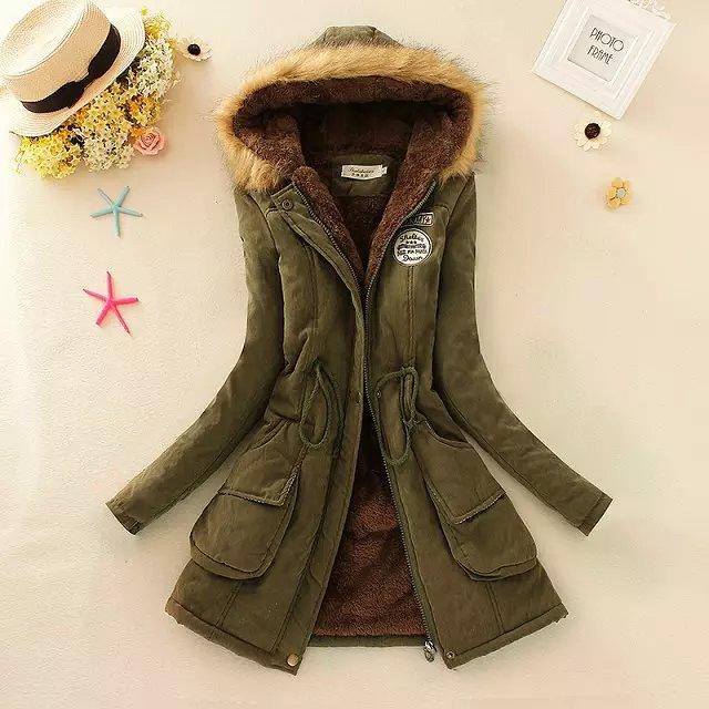 Women's Belted Hooded Zip Parka