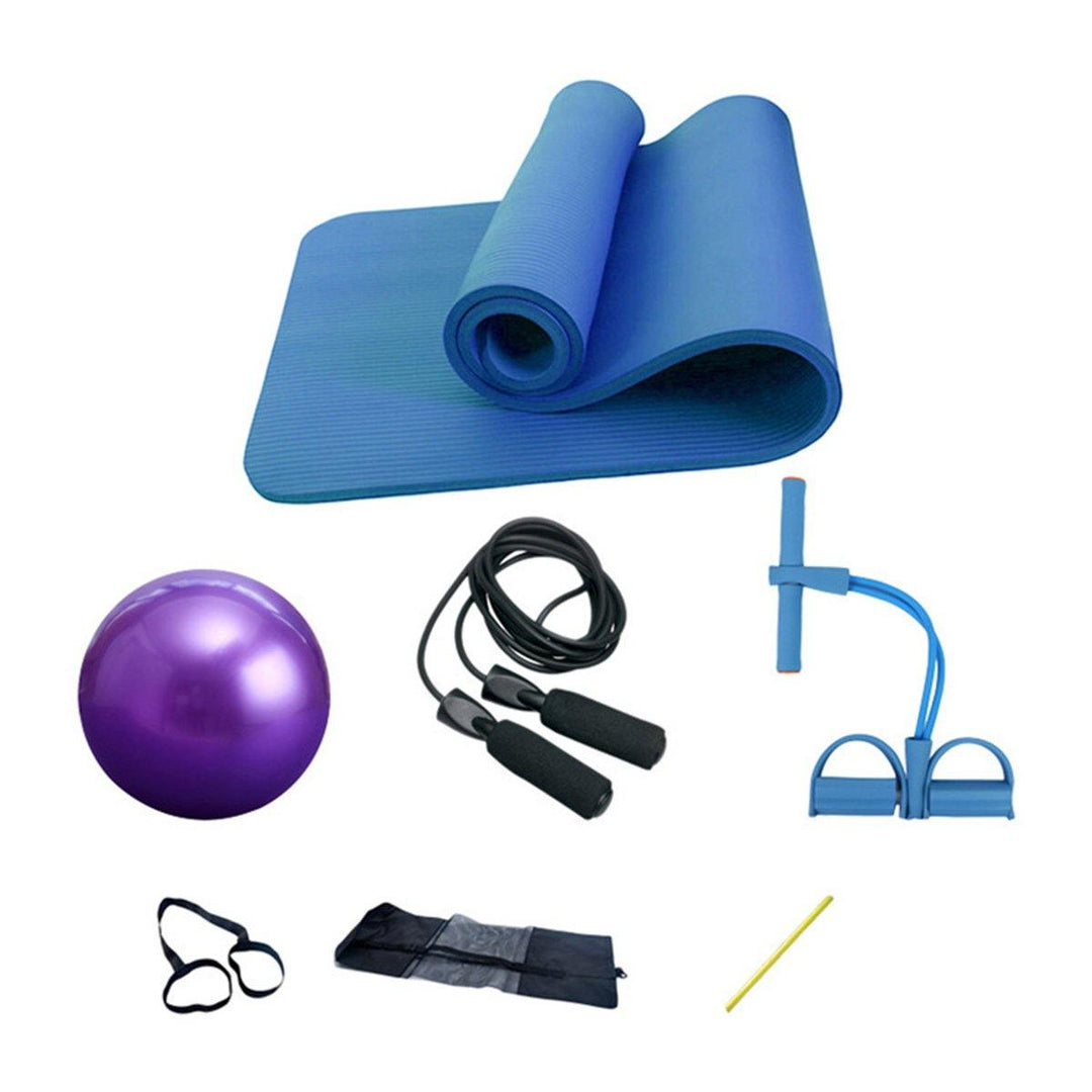 1Set Yoga Balls Yoga Mats Skipping Rope Spring Exercise Elastic Belt Fitness Multi-Function Yoga Fitness Equipment - Trendha