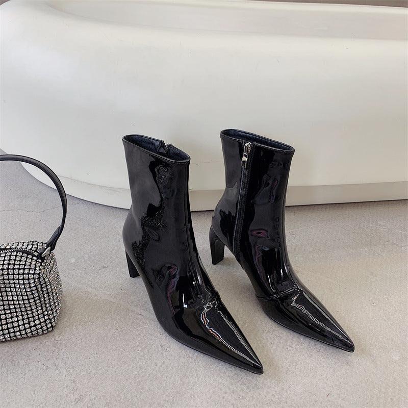 Women's Pointed-Toe Block-Heel Boots