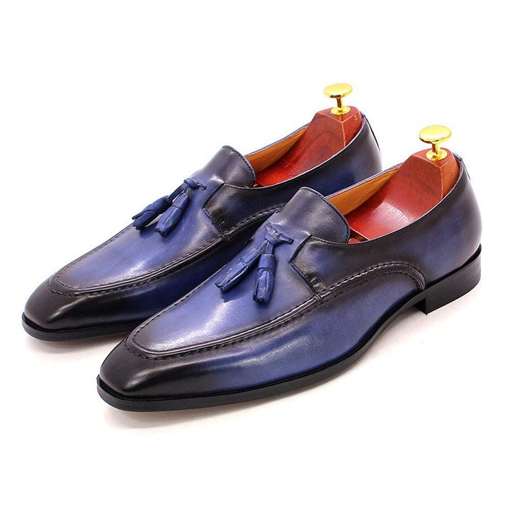 New Style Casual Business Leather Shoes Men's Tassel A Pedal - Trendha