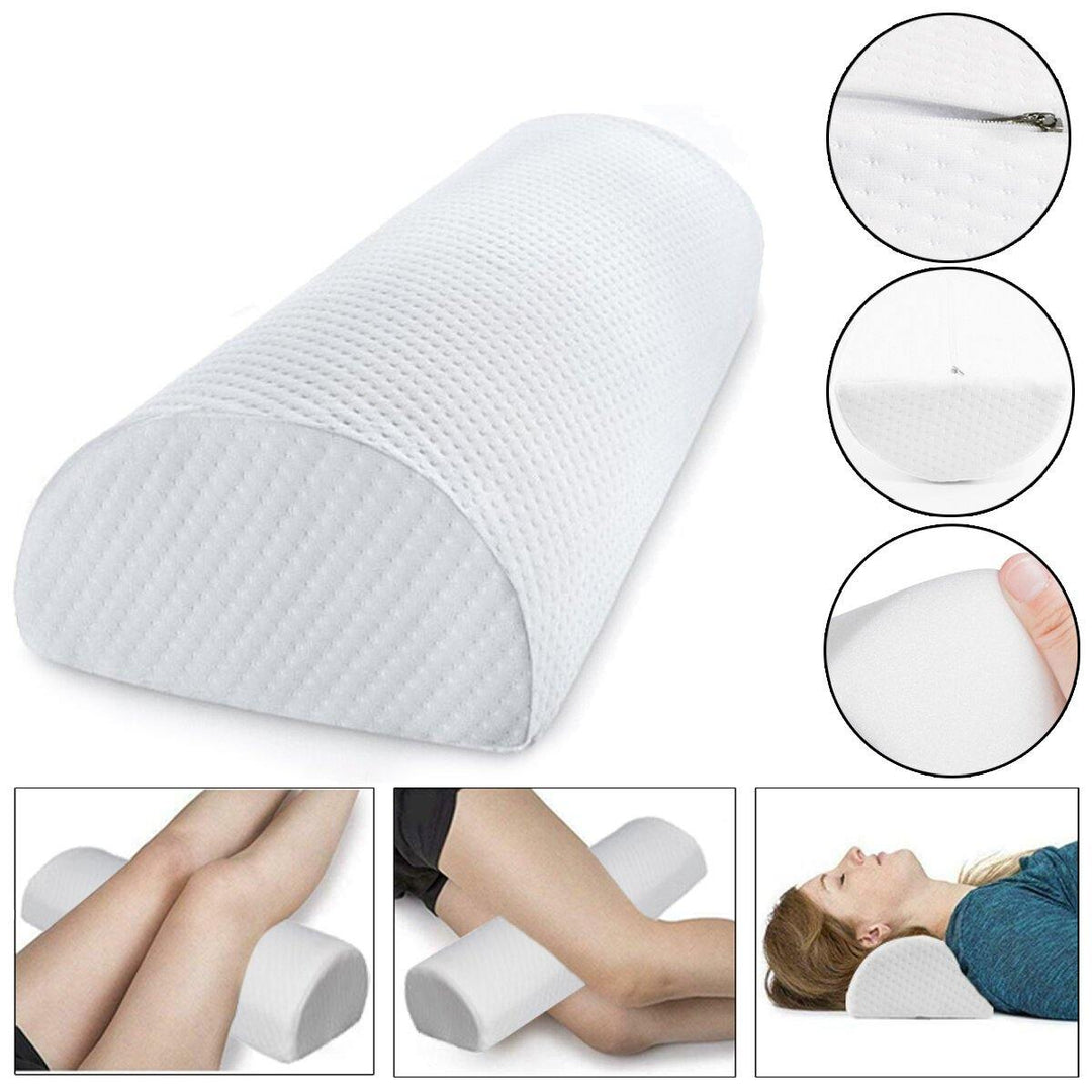 D Shape Comfort Roll Pillow Memory Foam Neck Knee Leg Spacer Back Lumbar Support - Trendha