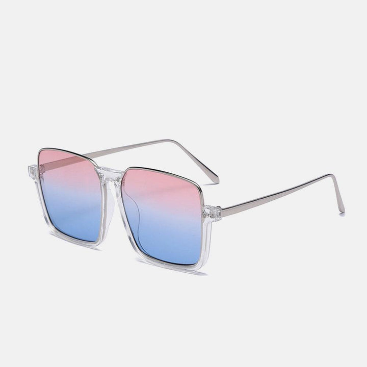Unisex Square Frame Half Frame Anti-blue Light Anti-UV Sunglasses - Trendha