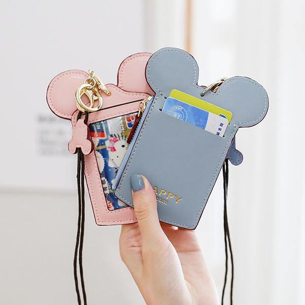 Cute Animal Shape Card Holder Wallet Purse Neck Wallet Lanyard Wallet for Women - Trendha