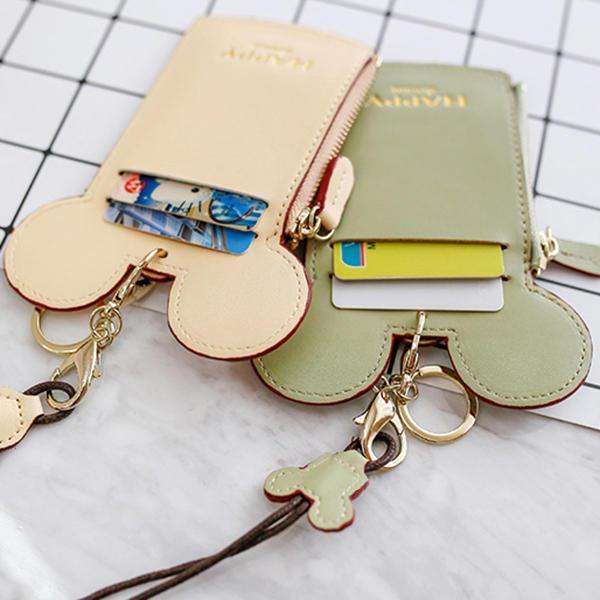 Cute Animal Shape Card Holder Wallet Purse Neck Wallet Lanyard Wallet for Women - Trendha