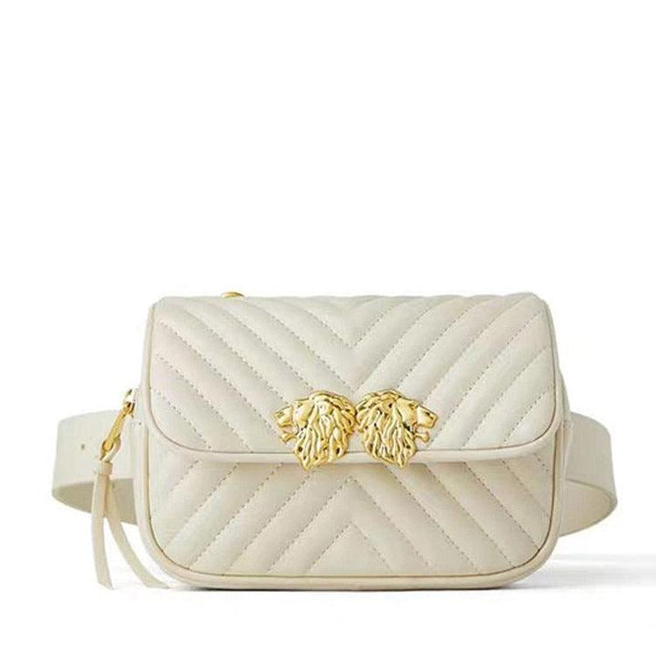 One-shoulder small square bag stitched crossbody bag - Trendha