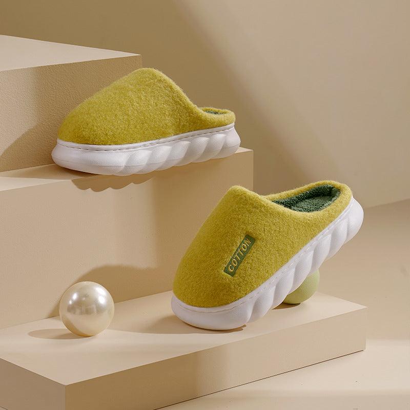 Household Non-slip Warmth Thick-soled Cotton Slippers - Trendha