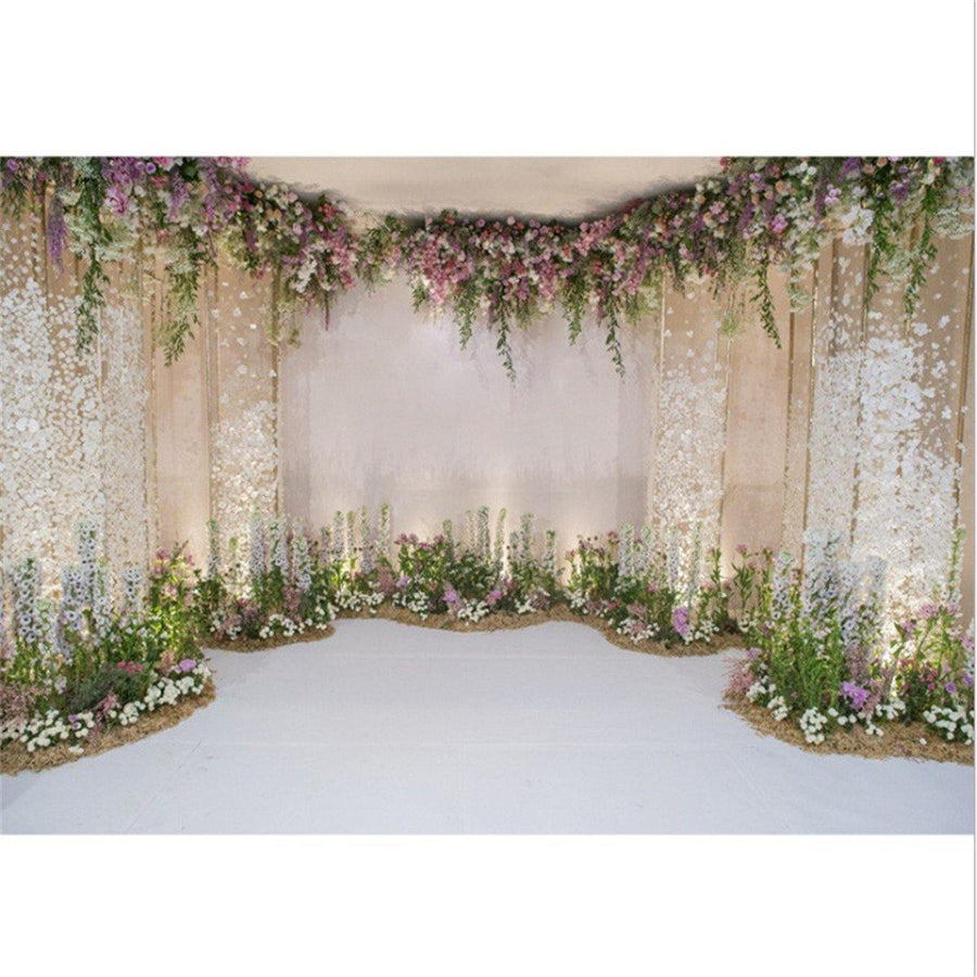 Flowers Wall Scene Wedding Photography Background Studio Props Backdrops 1.5x2.1m/2.1x2.1m/2.7x2.7/0.9x1.5m - Trendha