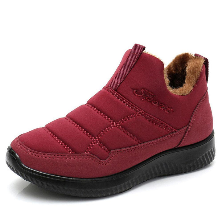 Women Comfy Winter Warm Lining Waterproof Slip Resistant Snow Boots - Trendha