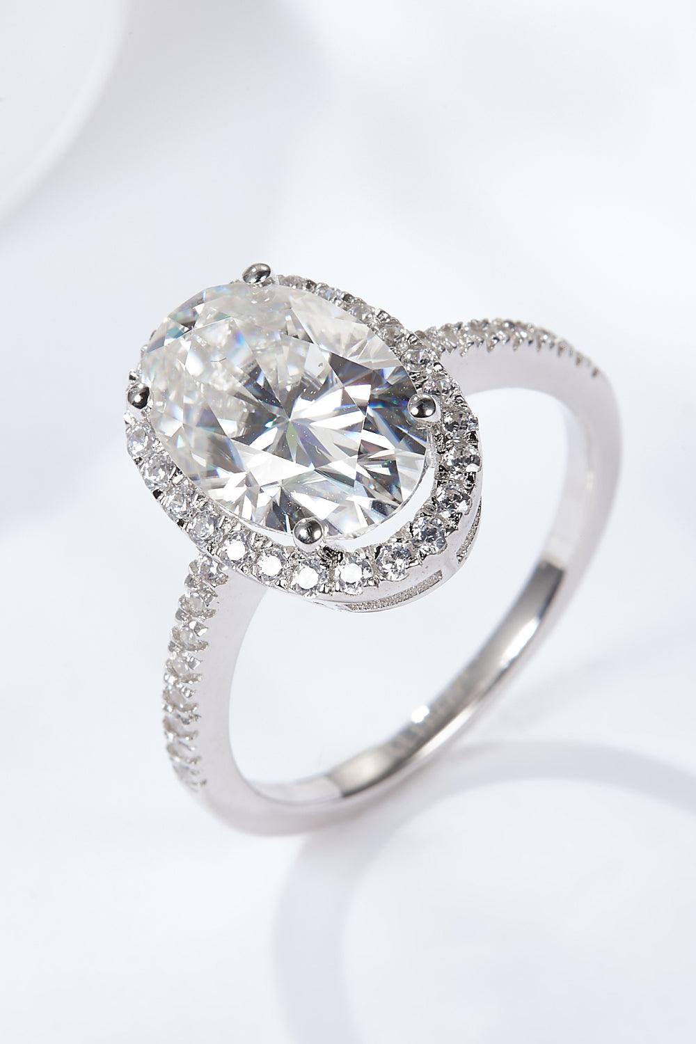 4.5 Carat Moissanite Halo Ring - Trendha