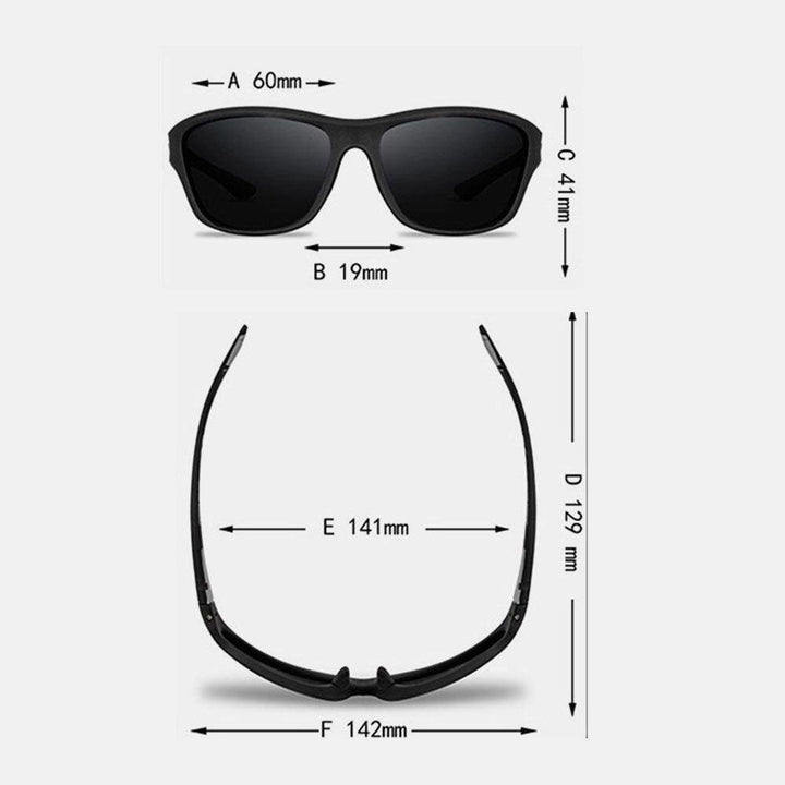 Men Wide Side Full Frame Casual Outdoor Sports Driving Riding Anti-UV Polarized Sunglasses - Trendha