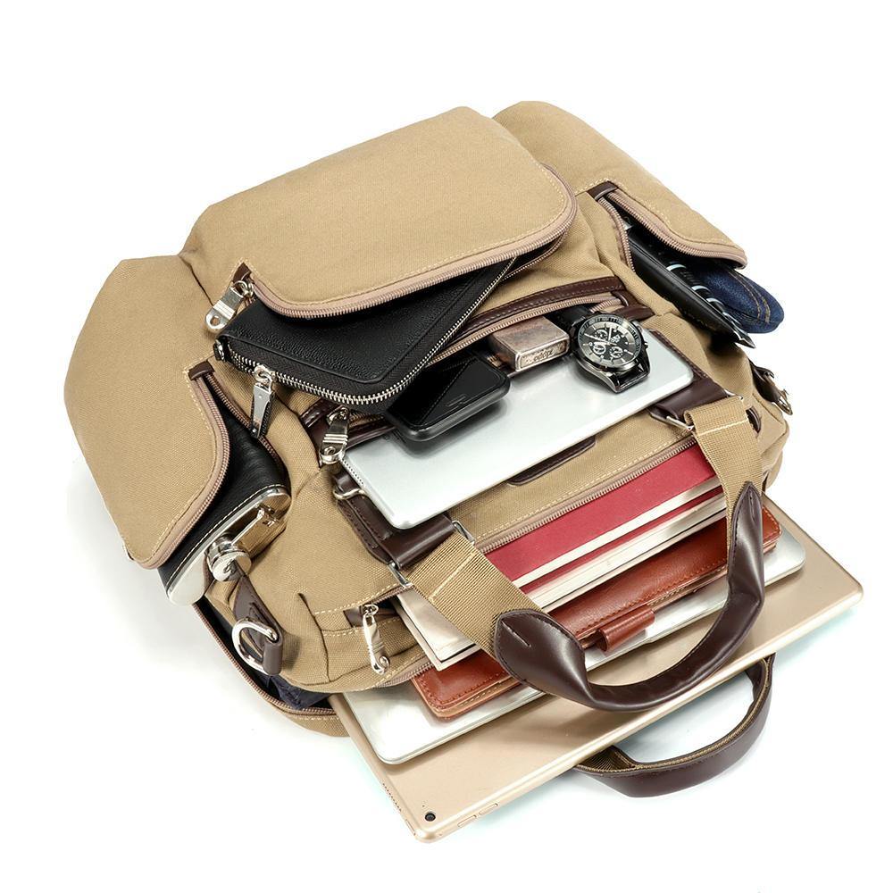 Canvas Business Casual Travel Laptop Bag Handbag - Trendha