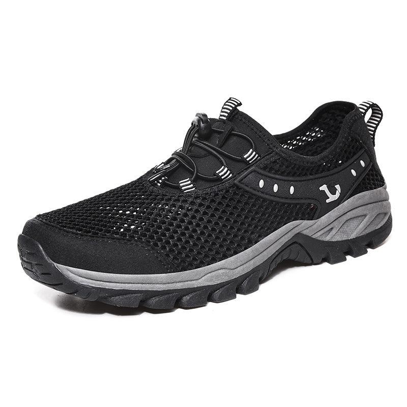 Men's Hollow Mesh Travel Hiking Shoes - Trendha