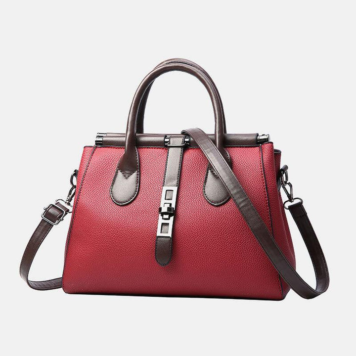 Women PU Leather Fashion Casual Medium Capacity Solid Color Multi-carry Handbag Crossbody Bag Shoulder Bag - Trendha