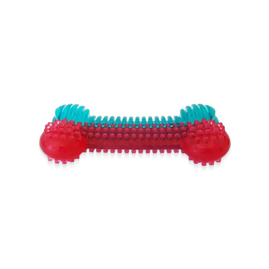 Dual Colored Rubber Bone Dog Chew Toy - Trendha