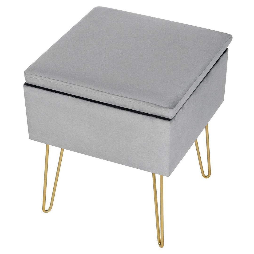 Fabric Velvet Storage Cube Tea Table Stool Creative Soft Iron Art Chair Footstool Seat Home Bedroom Supplies - Trendha
