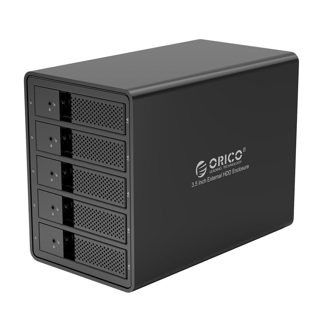 ORICO 9558U3 3.5-Inch External Hard Drive Enclosure Aluminum Alloy SATA to USB3.0 5Gbps Multi-Bay Data Shelter HDD SSD Dock - Trendha