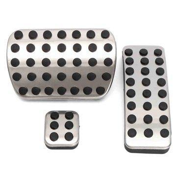 Chrome Steel Foot Brake Pedal Pads Covers For Benz M GL R Class AMG - Trendha