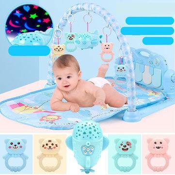 Baby Play Mat Game Music Fitness Blanket Early Educational Toy Direct Charging Projection Spaceship Version Newborn Baby toy - Trendha