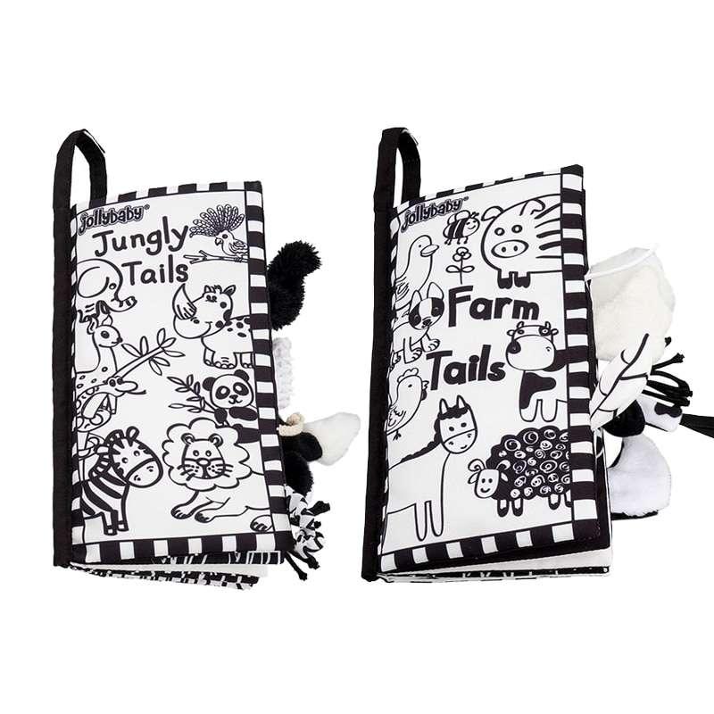 Black and White Soft Cloth Books for Babies - Trendha