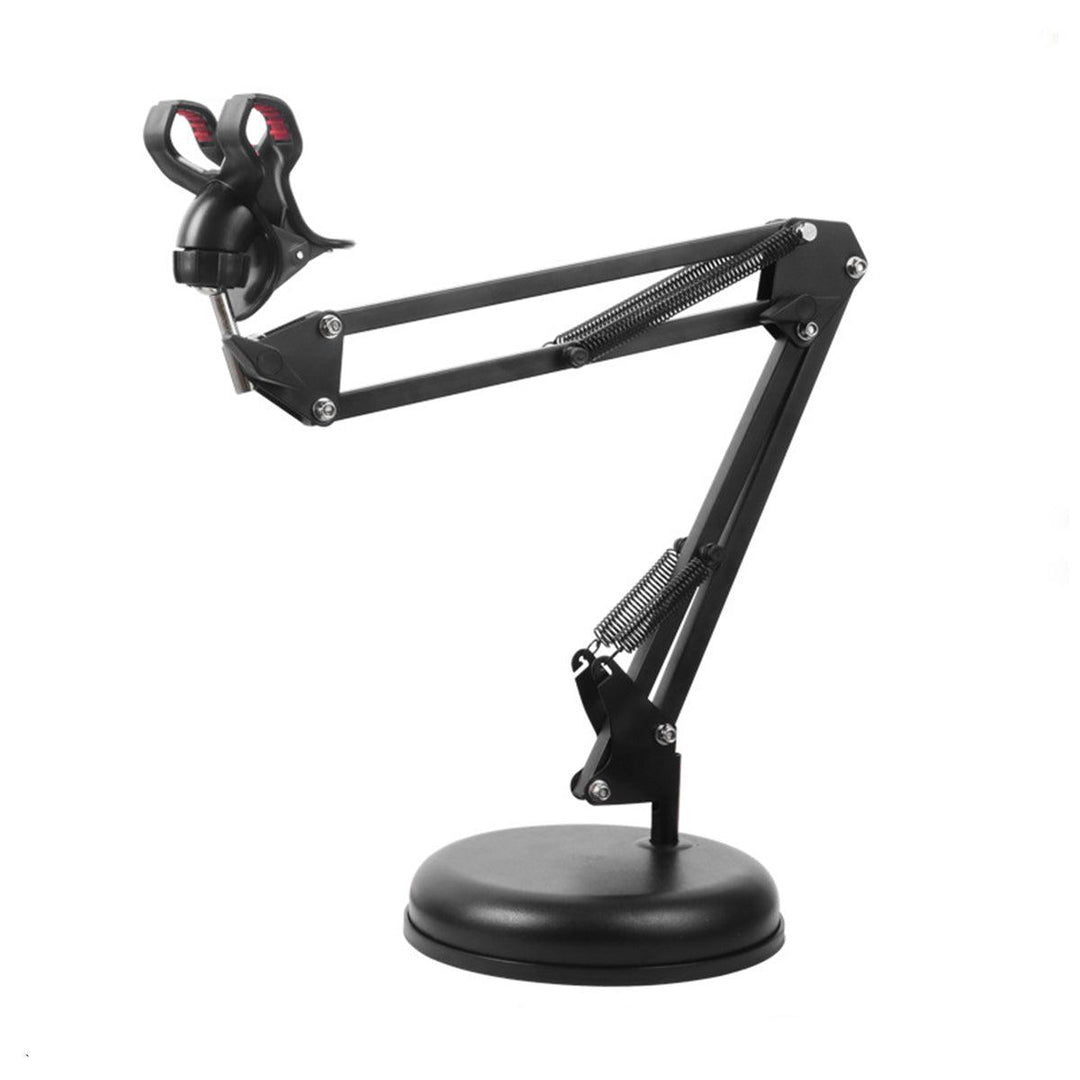 HM25-2 Universal Foldable 360 Degree Rotation Clip Desktop Phone Tablet Live Streaming Holder Stand for iPhone between 3.5 inch and 10.6 inch - Trendha