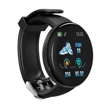 Bakeey D18 Heart Rate Blood Pressure O2 Monitor Message Reminder Camera Control USB Charging Smart Watch - Trendha