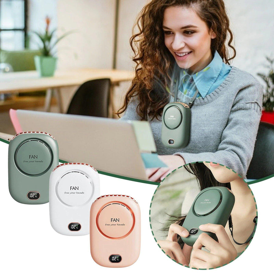 Portable Mini Fan 3 Speed Adjustable Fans Handheld Personal Mini Fan USB Rechargeable Desk Outside Travel Hanging Air Cooler - Trendha