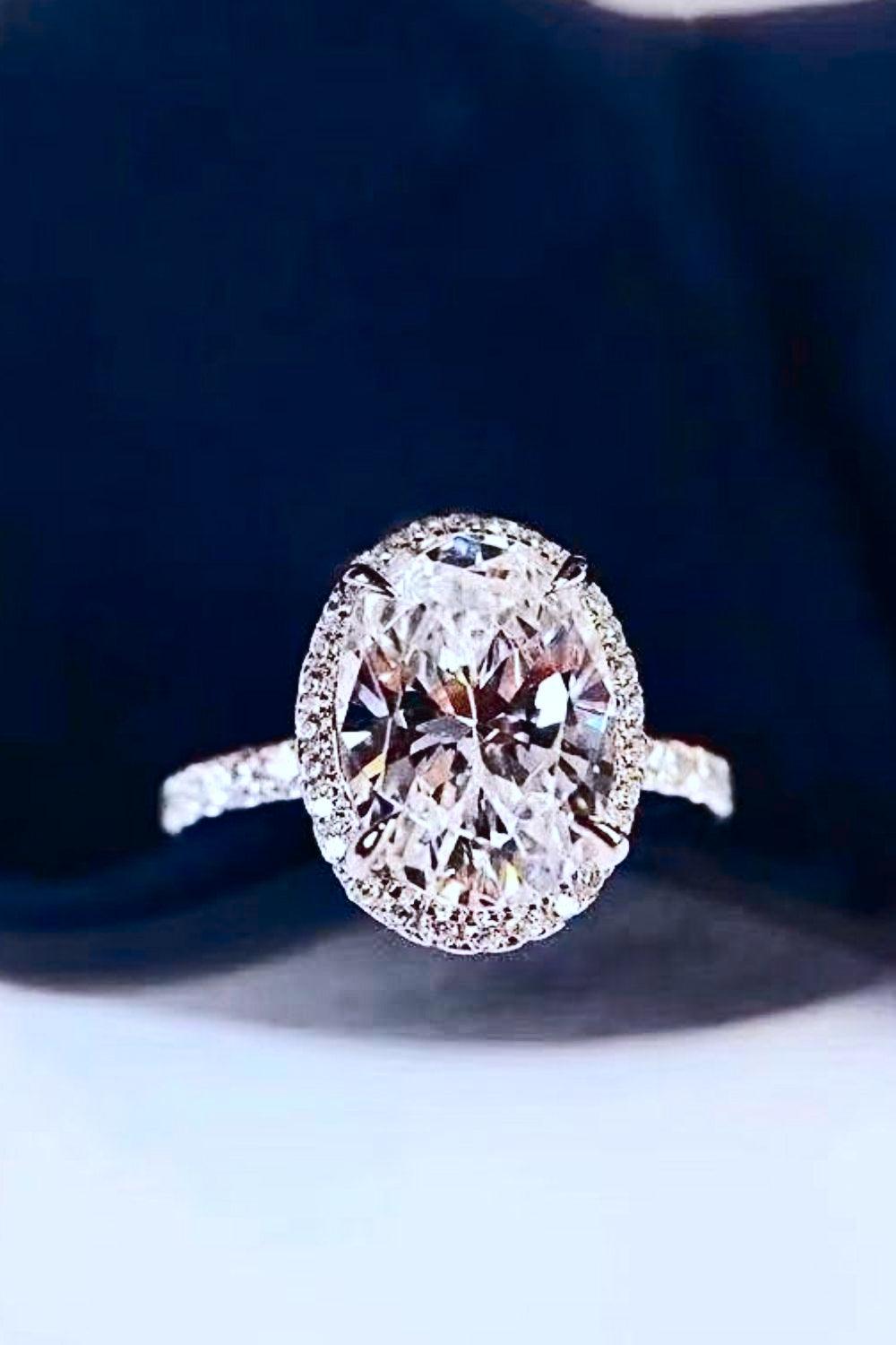 2 Carat Moissanite Platinum-Plated Ring - Trendha