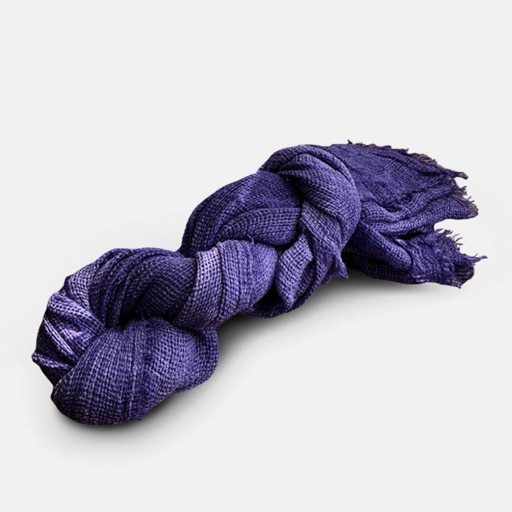 Women Dirty Dyed Cotton Autumn And Winter Keep Warm Neck Protection Solid Brief Ethnic Style Scarf Shawl - Trendha