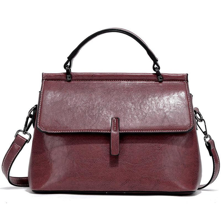 Fashion Large-capacity Leather Commuter Handbag - Trendha