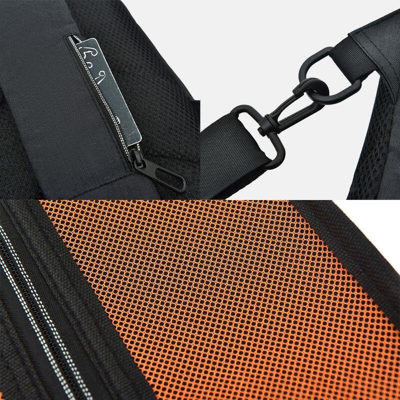 Men Nylon Casual Outdoor Sport Solid Color Chest Bag Crossbody Bag - Trendha