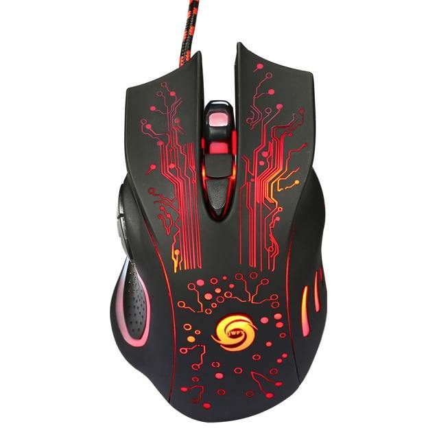 LED Wired Gaming Mouse USB Computer Mouse 5500DPI Optical Mouse 6 Buttons - Trendha