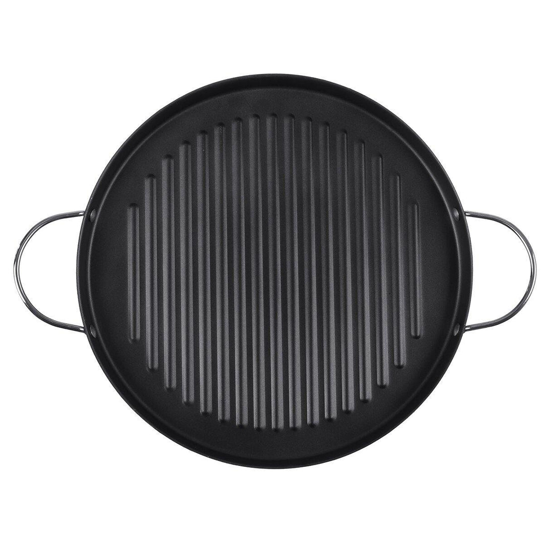 Smokeless Barbecue Frying Grill Pan Non-Stick Grill Korean BBQ Tray BBQ Plate Round Square Rectangle Black Plate Outdoor Picnic - Trendha