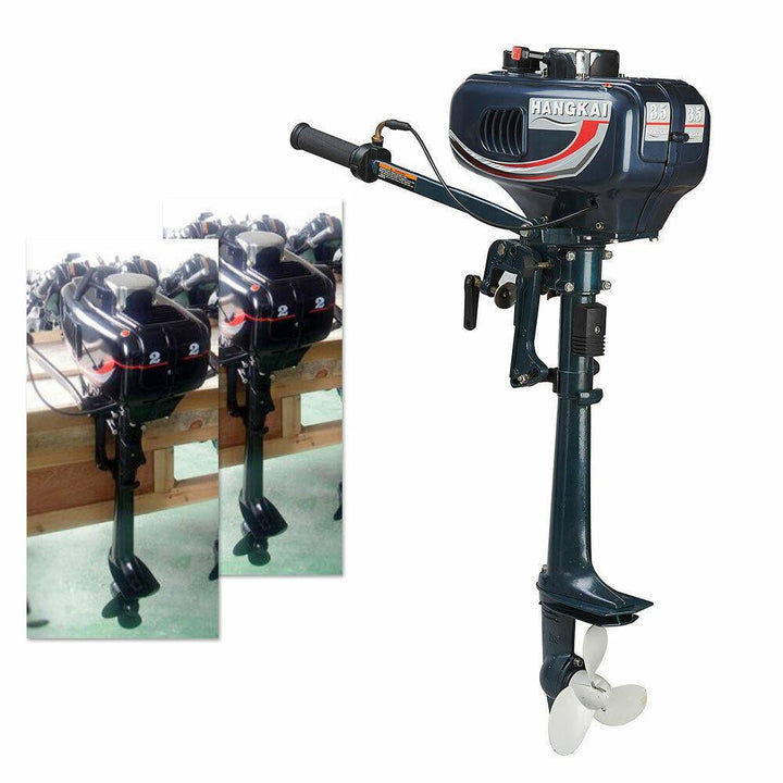 3.5HP 2 Stroke Outboard Motor Boat Engine WaterlAir Cooling System - Trendha
