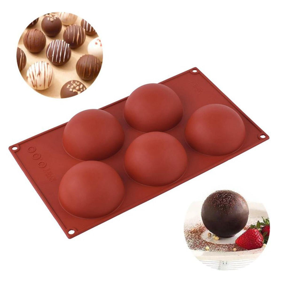 5 Cavity Silicone Bread Cake Chocolate Fondant Mold Mousse Pastry Baking Tools - Trendha