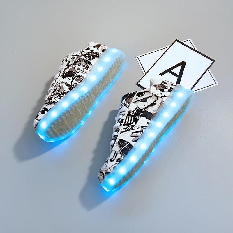 Fashion Graffiti Casual LED Colorful Luminous Shoes