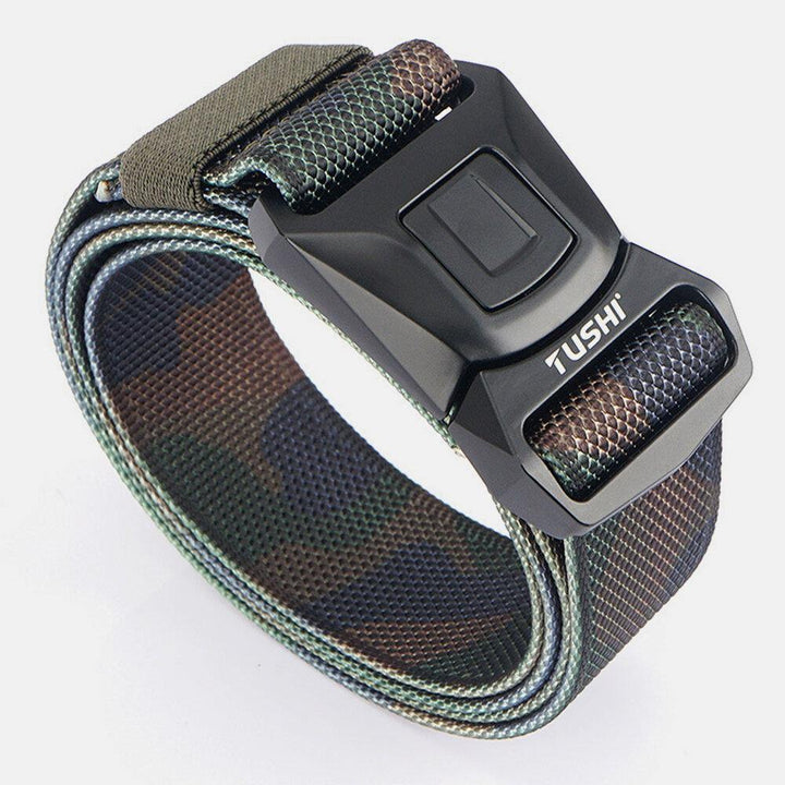 Men Nylon Braided 125cm Quick Release Insert-Buckle Quick-Drying OutdoorTraining Tactical Belts - Trendha