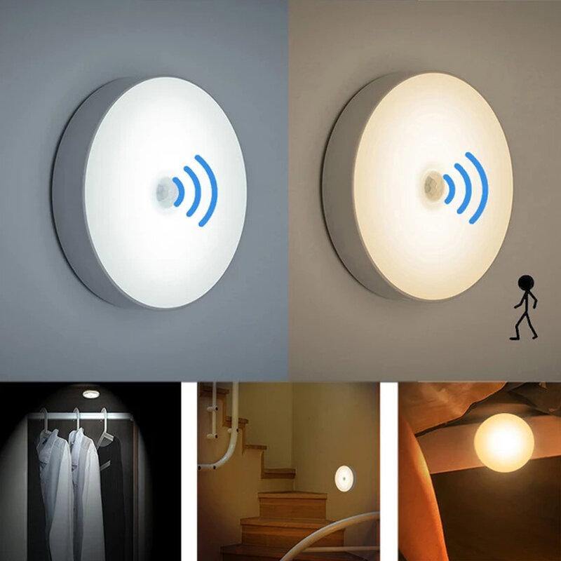 6 LEDs PIR Motion Sensor Night Light Auto On/Off for Bedroom Stairs Cabinet Wardrobe Wireless USB Rechargeable Wall Lamp - Trendha