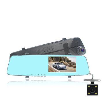 4.3 Inch Dual Lens 1080P Car DVR Dash Cam Video Recorder Rear View Mirror Camera - Trendha