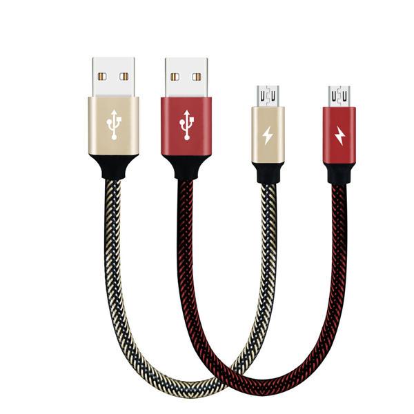 Bakeey 3A Micro USB Braided Fast Charging Data Cable 28cm For Note 5 S7 Edge S6 - Trendha
