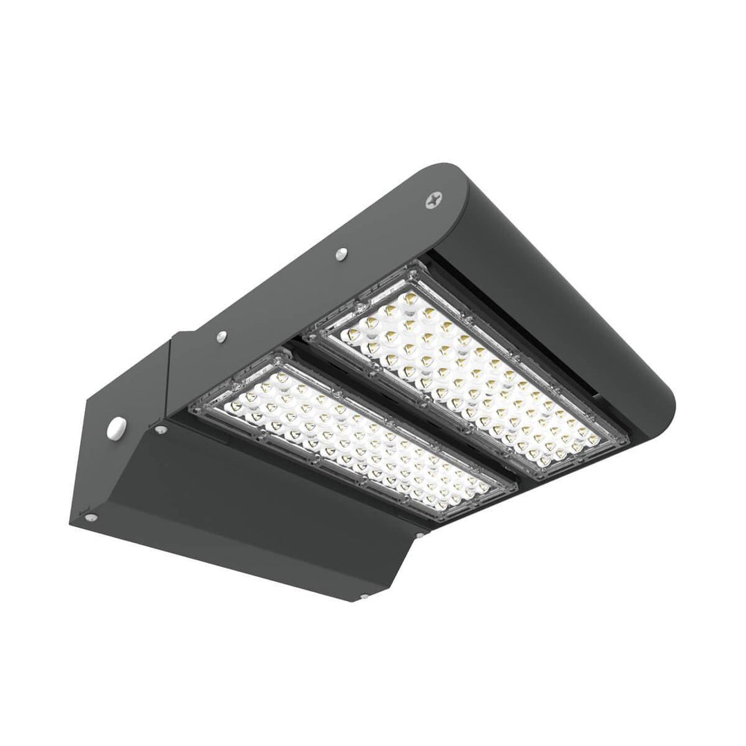 LOD-MSL-WP90W-50K - ASSEMBLED IN USA SERIES 90W LED WALL PACK, 5000K 13,050LM, 145LM/W, 120-277VAC, PHOTOCELL INCLUDED, IP65, CRI 70, BEAM ANGLE 70/135 DEGREES, ETL & DLC PREMIUM LISTED - Trendha
