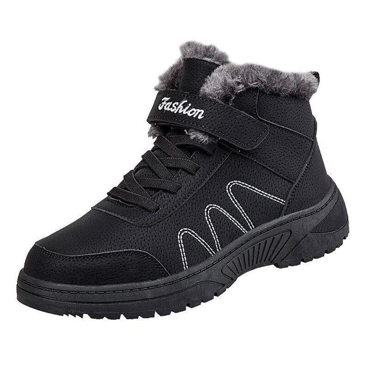Warm Lining Slip Resistant Hook And Loop Short Snow Boots For Women - Trendha