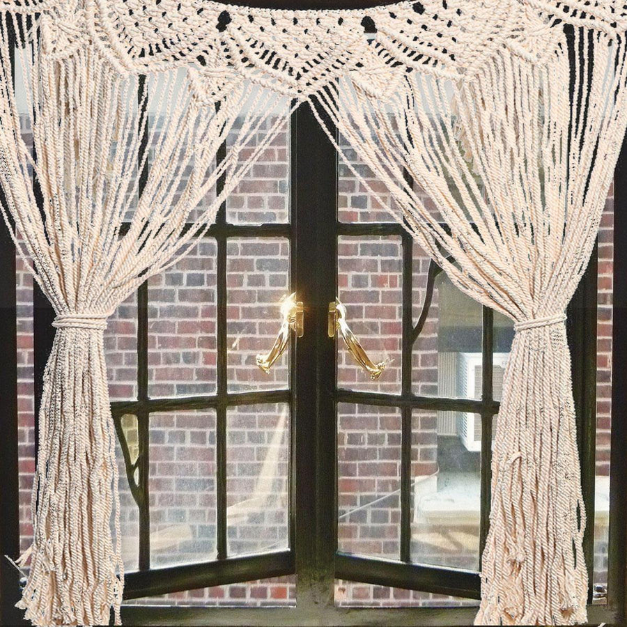 Large Macrame Wall Hanging Door Window Curtain Wedding Backdrop Tapestry Gift - Trendha