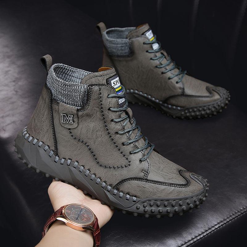 Casual Shoes Platform High Top Leather Boots - Trendha