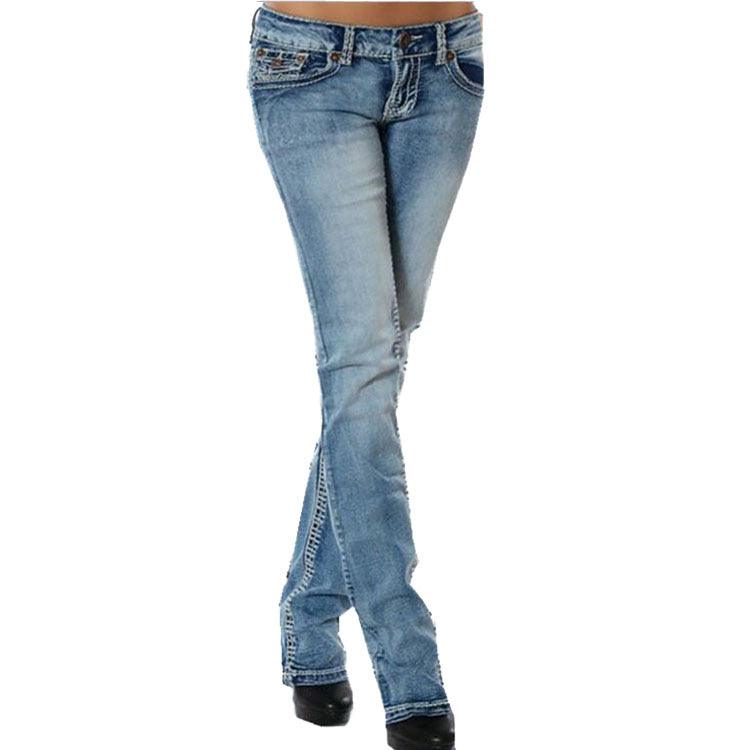 Fashion Women's High Waist Bag Hip Slim Jeans - Trendha