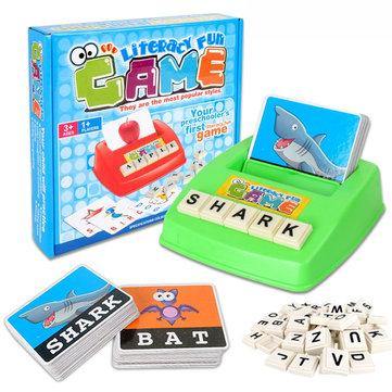 Kids Letters Alphabet Game English Learning Cards Toys Children's Figure Spelling Game Platter Puzzle Spell Words Early Learning Toys - Trendha