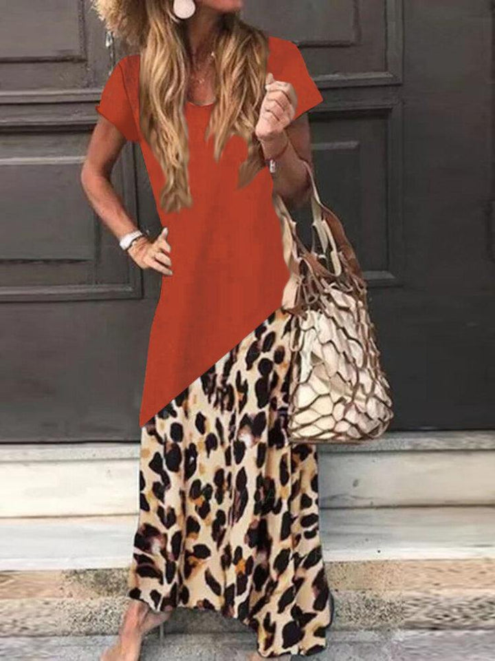 Leisure Leopard European Style Summer Blouse Wirh Pocket For Women - Trendha