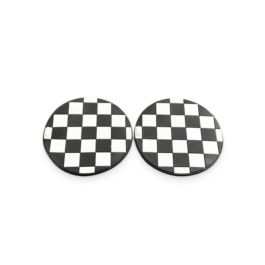 Checkerboard-Print Cup Coaster - Trendha