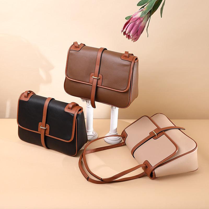 Retro Messenger Bag Female Messenger Autumn And Winter Texture - Trendha