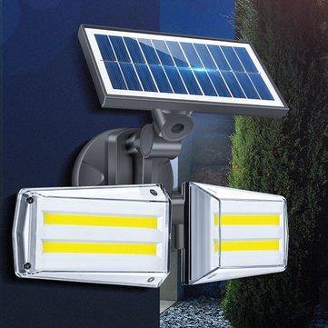 12W Adjustable Dual Head 80 COB Solar Wall Light Outdoor LED Radar Sensor Waterproof Security Landscape Lamp - Trendha